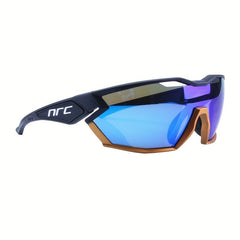 Polycarbonat-Radbrille mit 3 Gläsern – winddichte Brille für Radfahren, Laufen und Outdoor-Aktivitäten in Black Gold