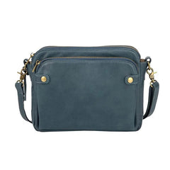 Praktische Damen-Schultertasche aus elegantem, strapazierfähigem Stoff in Blau