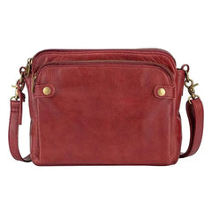 Praktische Damen-Schultertasche aus elegantem, strapazierfähigem Stoff in Rot