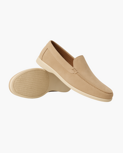 Arthur - Leder Wildleder Loafer in Hellbraun