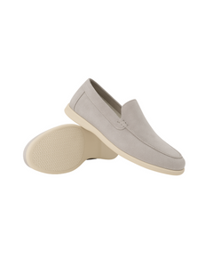 Arthur - Leder Wildleder Loafer in Grau