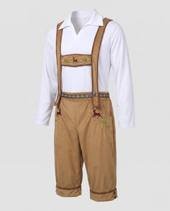 Sven | Herren Klassischer Trachtenschnitt Lederhose in Braun