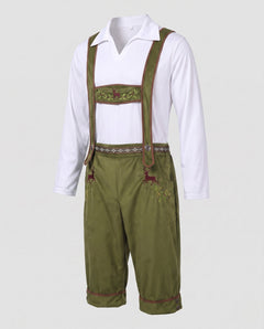 Sven | Herren Klassischer Trachtenschnitt Lederhose in Grün