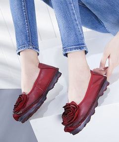 Rebeca® | Modische Leder-Loafer für Damen in Rot