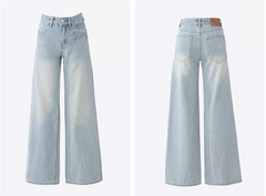 Jobelle - Streetwear Baggy-Hosen - Y2K-Stil in Hellblau