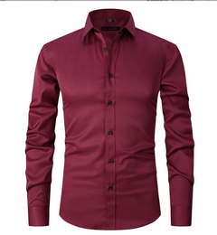 Normand - Langärmliges Hemd - Eleganter Formaler Stil in Rot