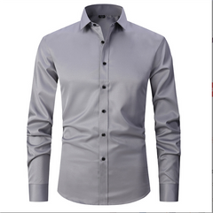 Normand - Langärmliges Hemd - Eleganter Formaler Stil in Grau