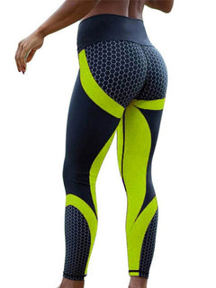 Renate - Sportliche Aktiv-Leggings in Gelb/Grün