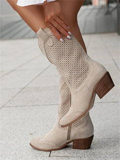 Nivora – Hochwertige Lederstiefel in Beige