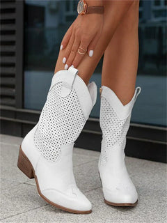 Nivora – Hochwertige Lederstiefel in Weiß