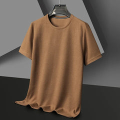 Herren Texturiert Kurzarm T-Shirt | Rundhals in Gelb