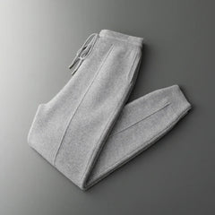 Turin Merino Wool Trousers in Light Gray