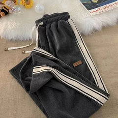 Luxe Wide-Leg Sweatpants in Gray