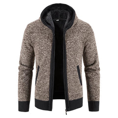 Julian | Vintage Cardigan mit Reißverschluss in Kaffee