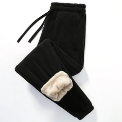 Nordic Fleece-Lined Joggers in Black