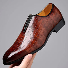 Mikkel - Business-Schuhe für Männer - Schuhe ohne Schnürsenkel in Braun
