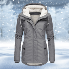 Maggie - Warmer, dicker Wintermantel in Grau