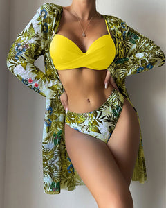 Lana® | Bikini-Komplett-Outfit für den Strand in Gelbgrün