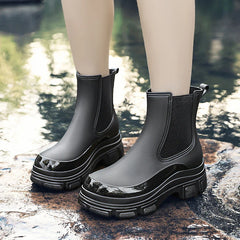 Damen Wasserdichte Gummistiefel | Kurzrohr in Schwarz