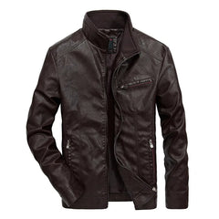 Detlef® | Lässige Lederjacke in Braun