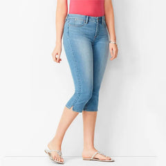 Sorelly™ Capri-Jeans Mit Schmaler Passform Und Dezentem Schlitzsaum in Hellblau