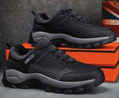 Herren Barfuß Wander Schuhe | Schnüren in Schwarz