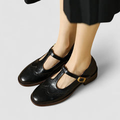 Nele | Damen Orthopädische Riemchenschuhe in Schwarz