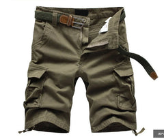 2025 Summer Men Shorts Fashion Plaid Beach Shorts Mens Casual Shorts Military Short Pants Male Bermuda Cargo Overalls No belt in JD01 ArmyYellow