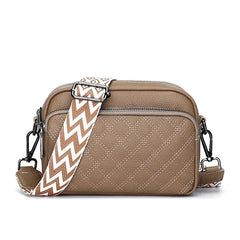 Belle | Raffinierte PU Lederachsen Tasche in Khaki