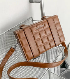 Blake - Box-Förmige Tasche - Unisex Crossbody in Braun