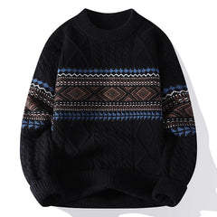 Erik | Strickpullover im nordischen Stil für Herren in Schwarz
