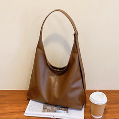 Leyna - Leder-Tote-Tasche - Großes Fassungsvermögen in Braun