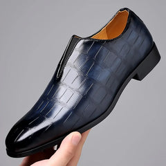 Mikkel - Business-Schuhe für Männer - Schuhe ohne Schnürsenkel in Blau