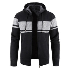 Julian | Vintage Cardigan mit Reißverschluss in Schwarz