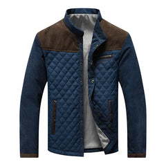 Leicht Gefüttert Übergangsjacke Herren | Elegant Steppjacke Kontrast in Braun