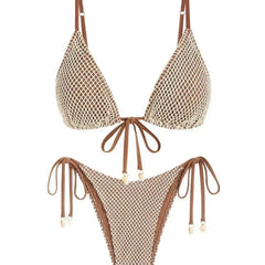 Gwendolyn® | Stilvolles Mesh-Bikini-Set in Beige