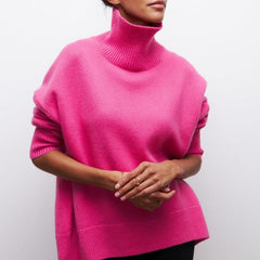 Avery™ - Pullover mit hohem Kragen in Rosa