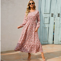 Sara | Bohemian Maxi Dress in Zartes Rosa