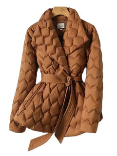 Olga | Elegante Damen Pufferjacke in Karamell