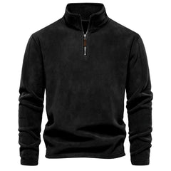 ROMAN - Warmer Herren Langarm-Pullover in Schwarz