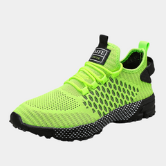 William - Atmungsaktive Turnschuhe aus Mesh in Gelbgrün