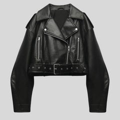 Eloise - Lederjacke für Frauen in Schwarz
