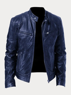 Gottfried® | Lederjacke in Dunkelblau