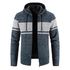 Julian | Vintage Cardigan mit Reißverschluss in Blau-Grau1