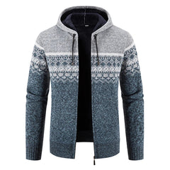 Julian | Vintage Cardigan mit Reißverschluss in Hellgrau2