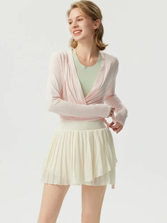 Siria | Pilates Wickelshirt Langarm in Rosa