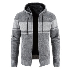Julian | Vintage Cardigan mit Reißverschluss in Hellgrau