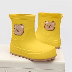 Wasserdichte Gummistiefel für Damen | Bärendesign in Gelb
