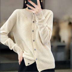 Leonie | Merinowoll-Cardigans in Beige