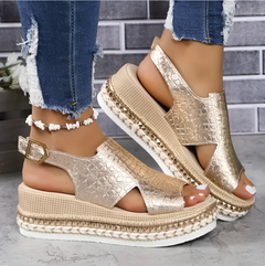 Tasha - Orthopedische Sandalen in Gold